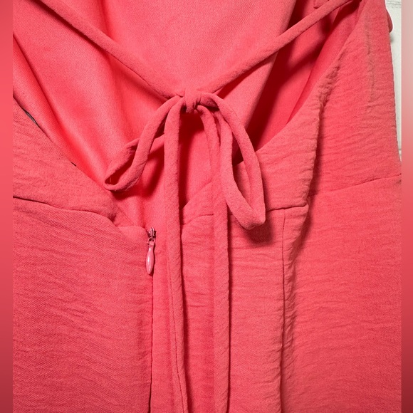 Forever 21 Coral Mini Dress Open Back with Ties - Picture 4 of 5
